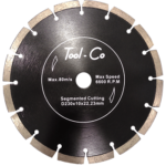 A Tool-Co Segmented Black Diamond Blade. Click to go to this product.